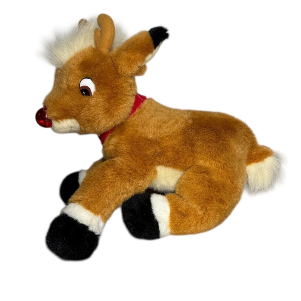 Vintage 1998 Rudolph Red Nosed Reindeer Plush 15” Stuffed Animal Christmas Toy